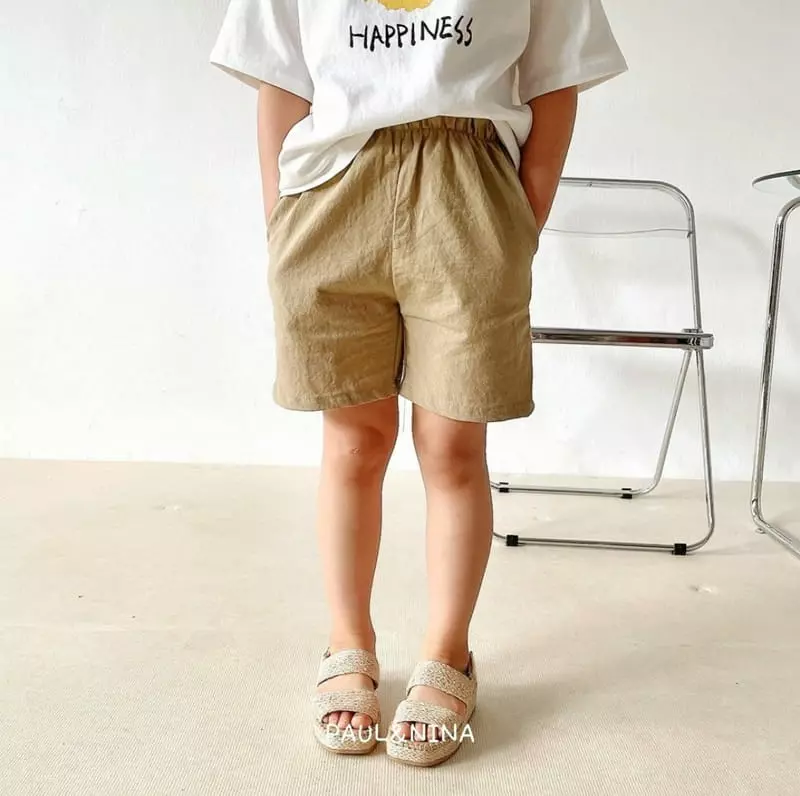 Paul & Nina - Korean Children Fashion - #kidzfashiontrend - 22 Linen Shorts