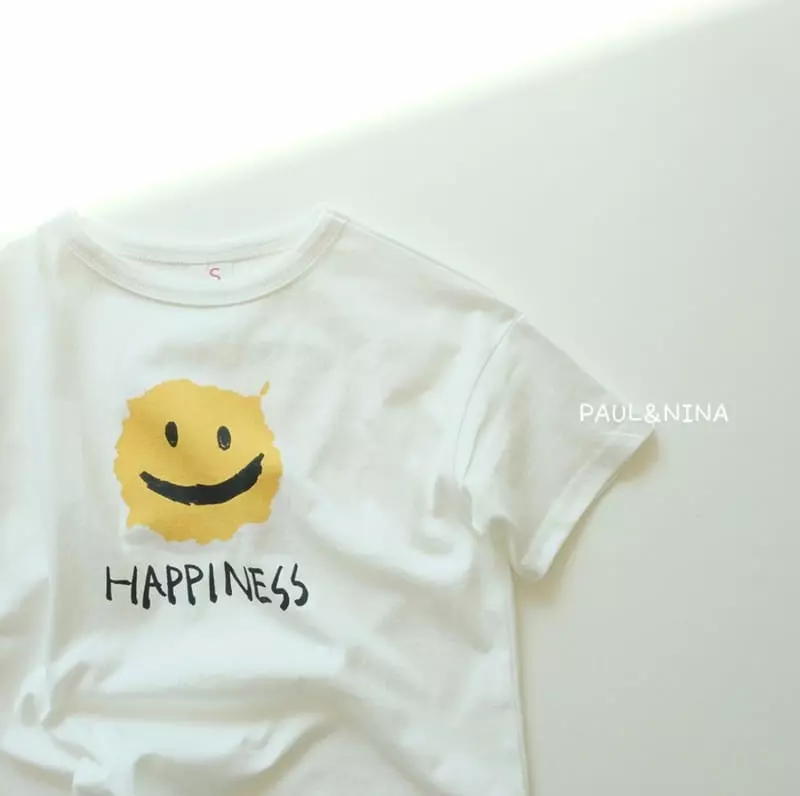 Paul & Nina - Korean Children Fashion - #toddlerclothing - Bbang Happiness Tee - 7