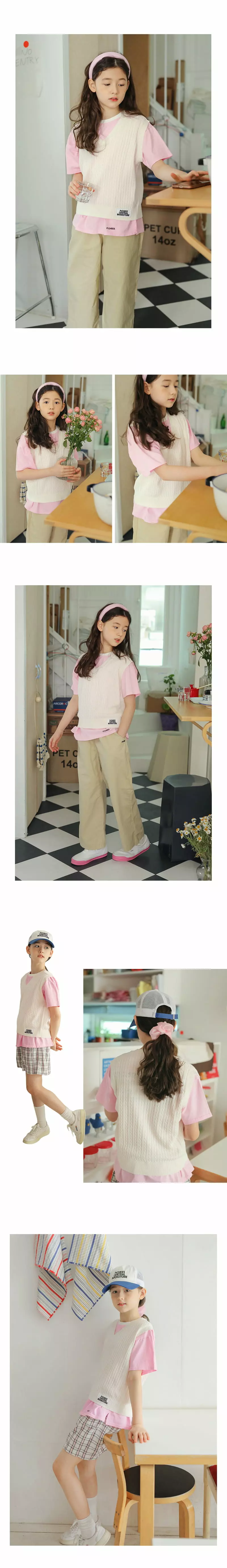 Peach-Cream - Korean Junior Fashion - #prettylittlegirls - Eden Knit Vest - 3