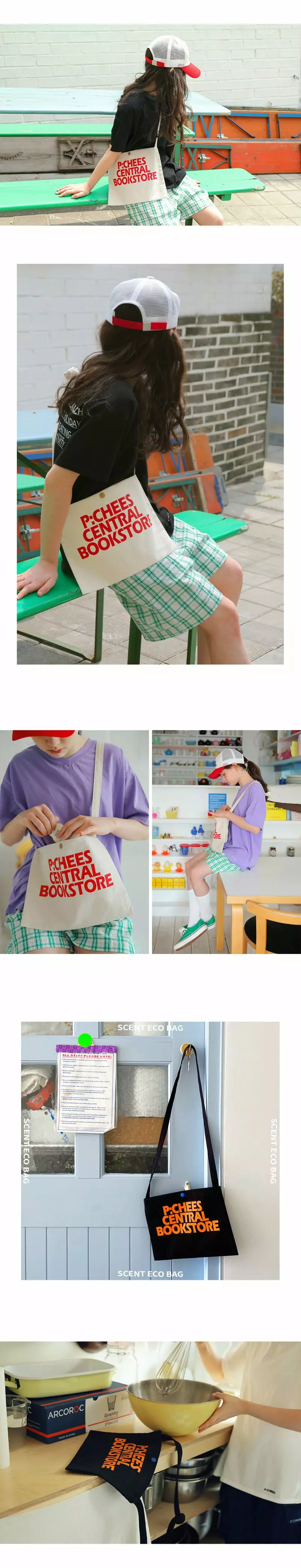 Peach-Cream - Korean Junior Fashion - #prettylittlegirls - Sent Eco Bag - 2