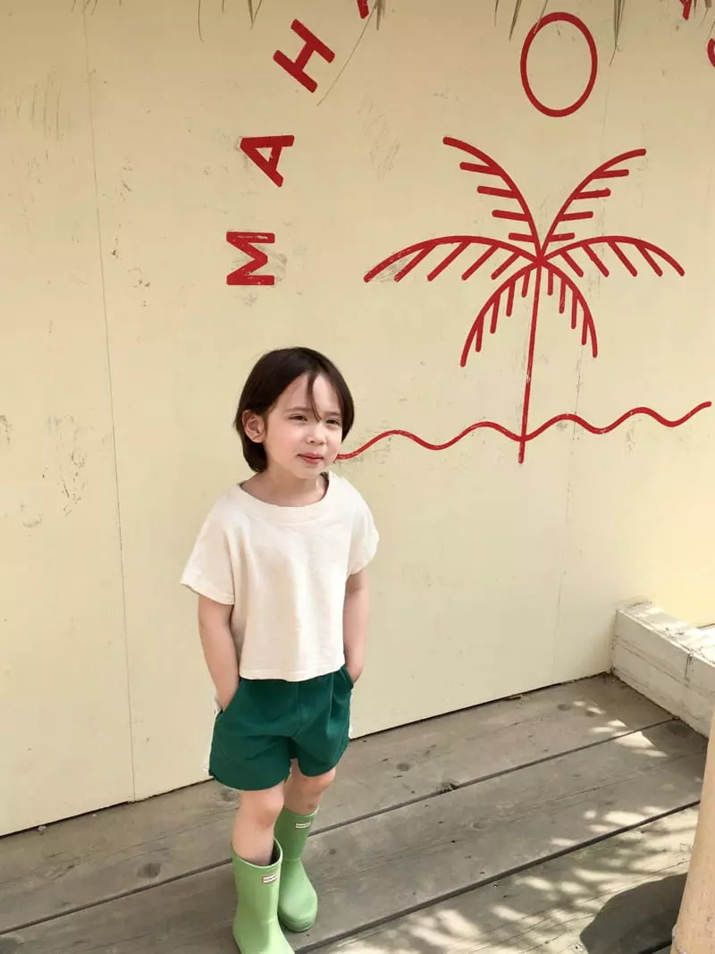 Peanut - Korean Children Fashion - #kidsshorts - Poshong Crop Tee