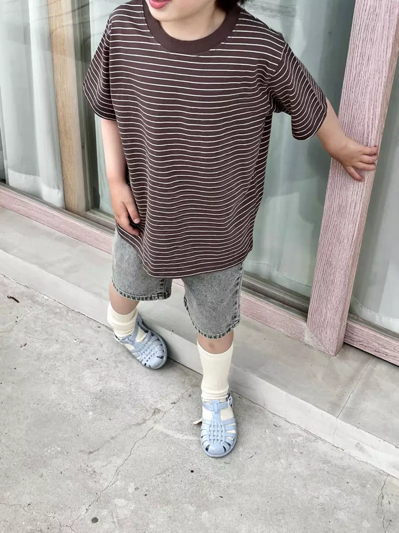 Peanut - Korean Children Fashion - #kidsshorts - Royal Stripes Tee - 12