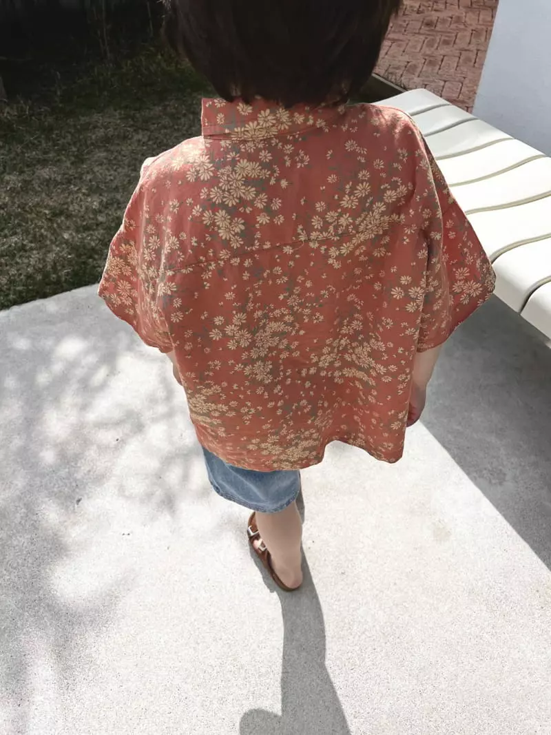 Peanut - Korean Children Fashion - #minifashionista - Flower Shirt - 5