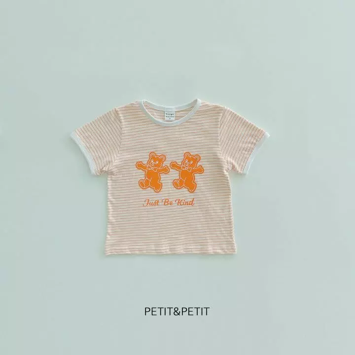 Petit & Petit - Korean Children Fashion - #designkidswear - Bear Bear Piping Tee - 2