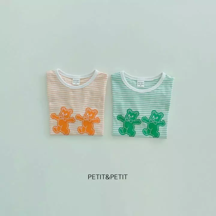 Petit & Petit - Korean Children Fashion - #discoveringself - Bear Bear Piping Tee - 4