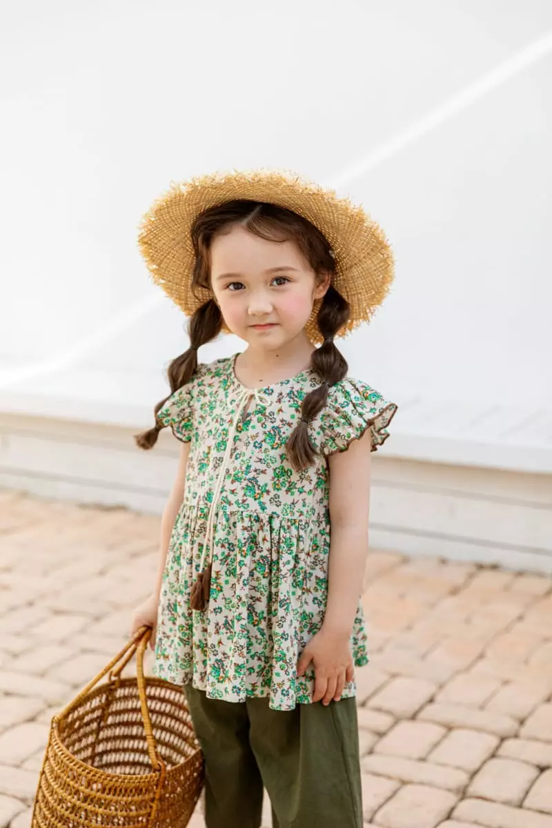 Pink Berry - Korean Children Fashion - #kidsshorts - Floral Blouse - 3
