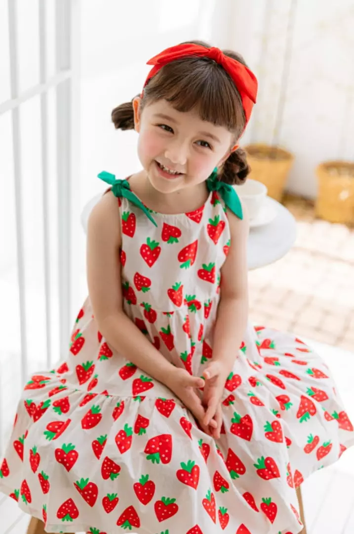 Pink Berry - Korean Children Fashion - #kidzfashiontrend - Strawberry One-piece
