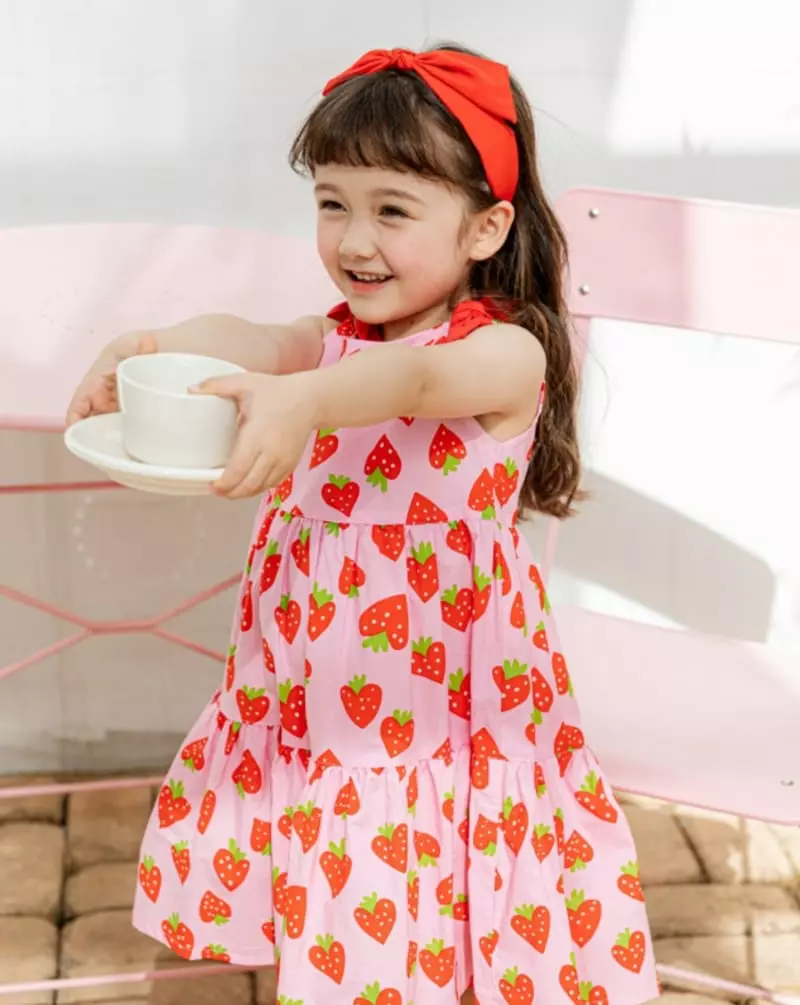 Pink Berry - Korean Children Fashion - #prettylittlegirls - Strawberry One-piece - 6