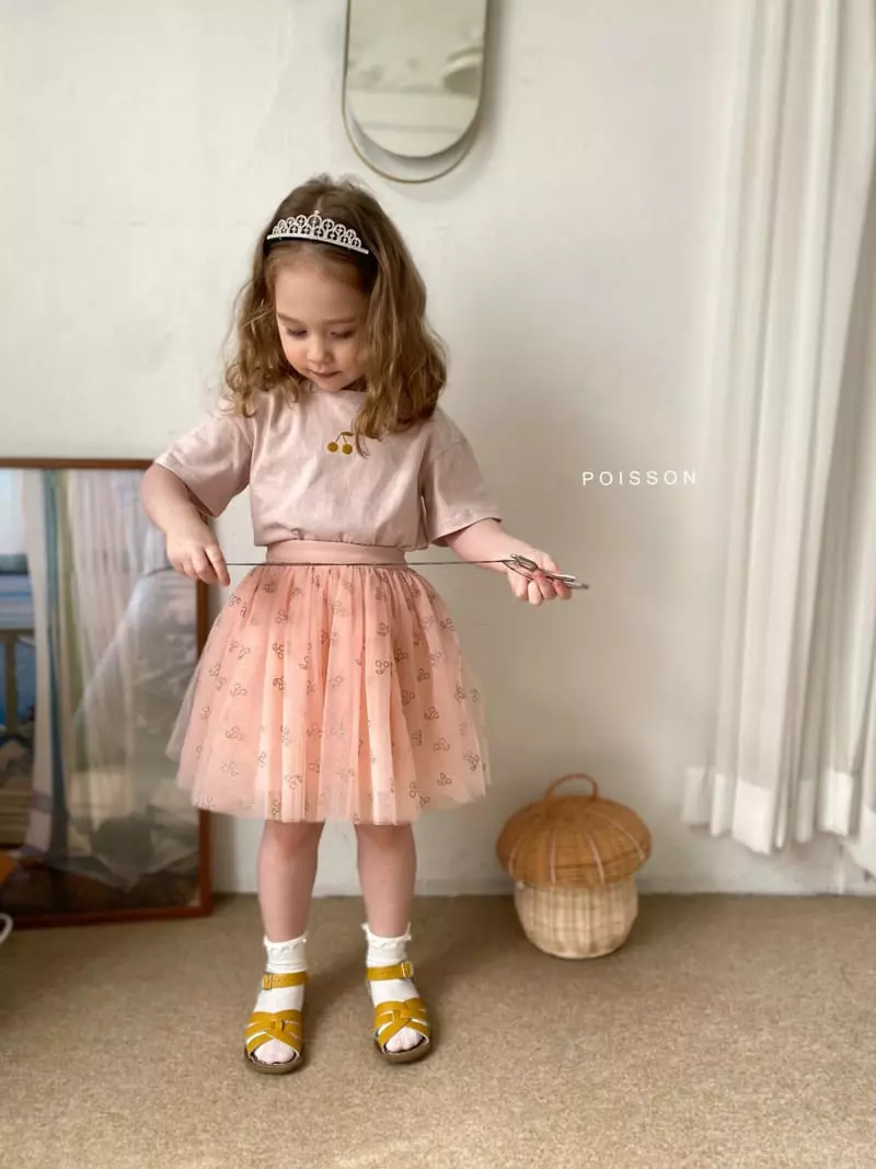 Poisson - Korean Children Fashion - #childofig - Cherry Tutu Skirt - 11