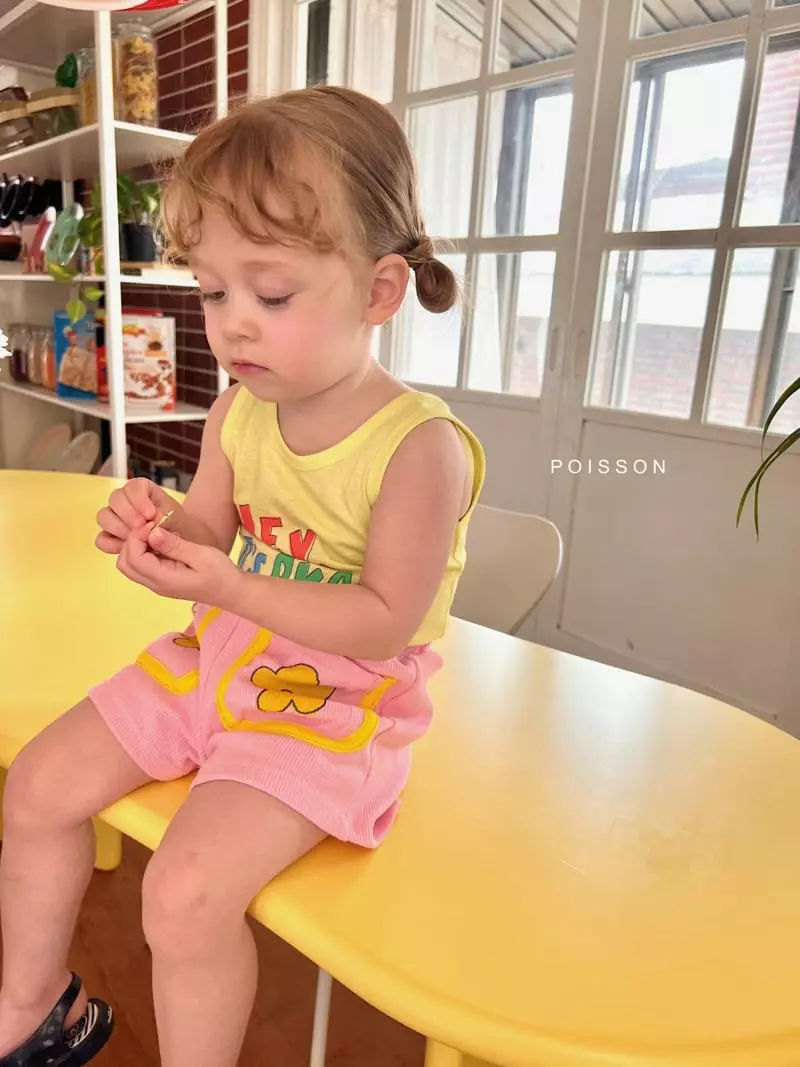 Poisson - Korean Children Fashion - #designkidswear - Waffle Flower Short - 12