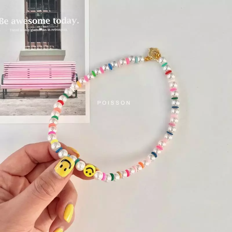 Poisson - Korean Children Fashion - #discoveringself - Smile Pearl Necklace - 10