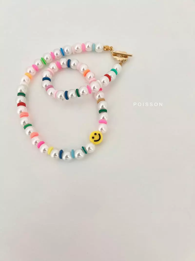 Poisson - Korean Children Fashion - #kidsshorts - Smile Pearl Necklace - 12