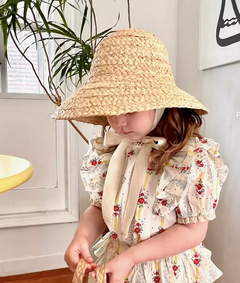 Poisson - Korean Children Fashion - #kidsshorts - Flower Frill Top Bottom Set