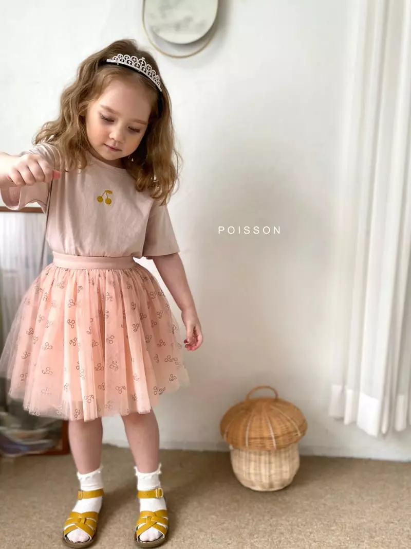 Poisson - Korean Children Fashion - #kidsstore - Cherry Tutu Skirt