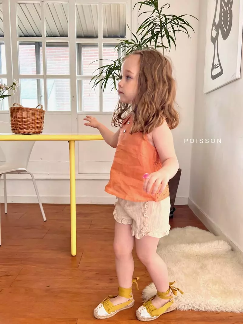 Poisson - Korean Children Fashion - #kidsstore - Linen Lace Blouse - 4