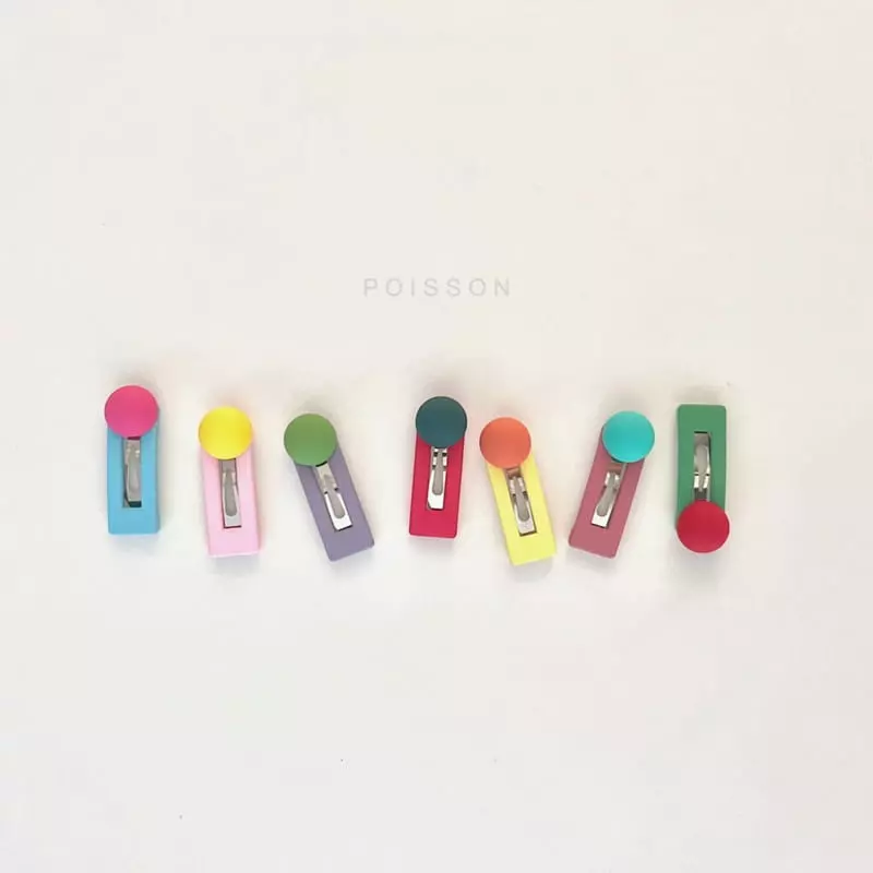 Poisson - Korean Children Fashion - #kidzfashiontrend - Case Button Hairpin