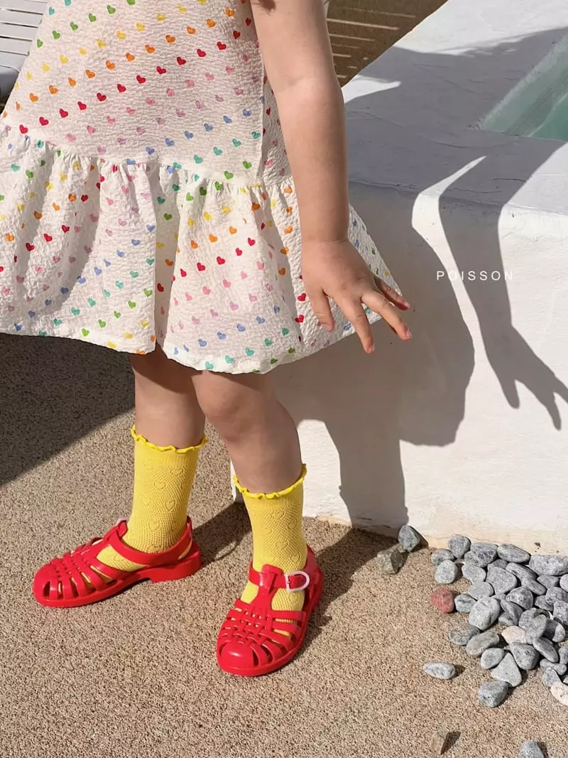Poisson - Korean Children Fashion - #littlefashionista - Rainbow Heart One-piece - 11