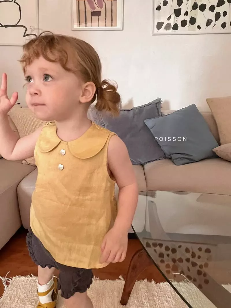 Poisson - Korean Children Fashion - #magicofchildhood - Linen Lace Blouse - 7