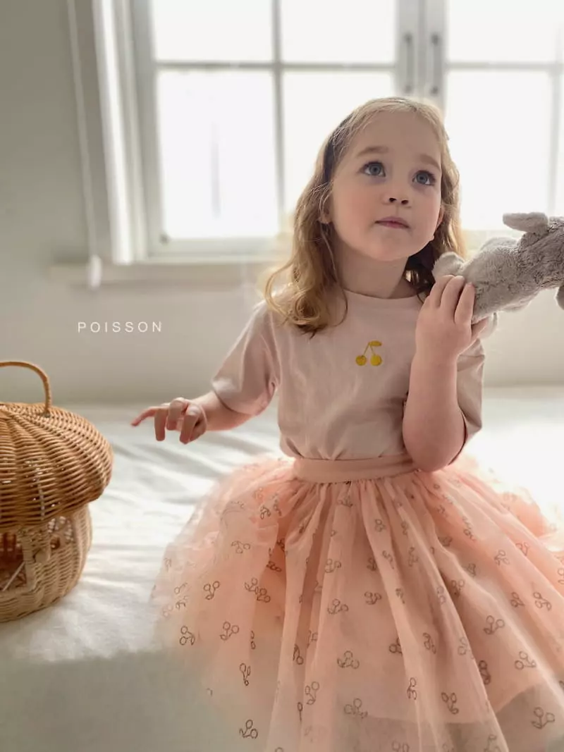 Poisson - Korean Children Fashion - #magicofchildhood - Cherry Tutu Skirt - 5