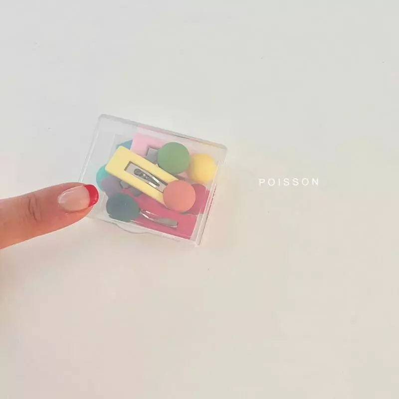 Poisson - Korean Children Fashion - #littlefashionista - Case Button Hairpin - 4