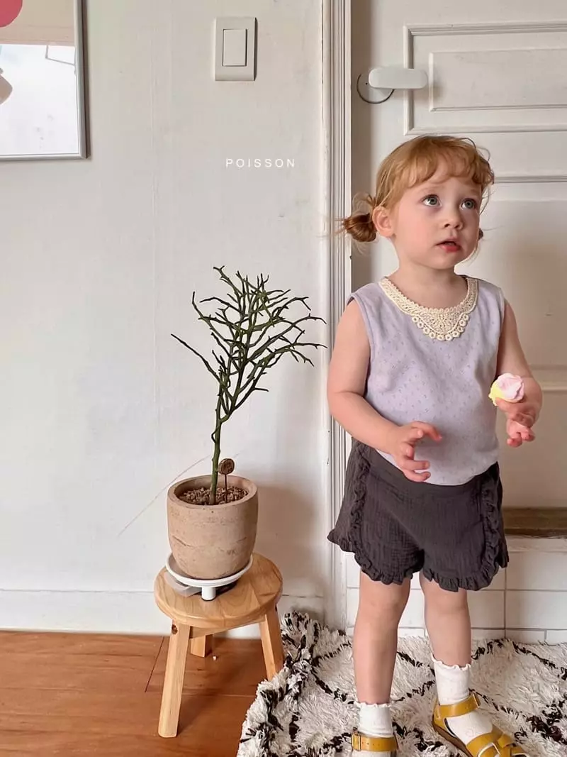 Poisson - Korean Children Fashion - #prettylittlegirls - Motive Eyelet Sleeveless