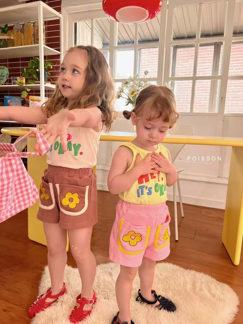 Poisson - Korean Children Fashion - #prettylittlegirls - Waffle Flower Short - 8