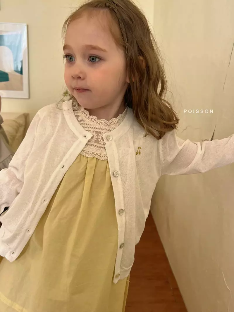 Poisson - Korean Children Fashion - #todddlerfashion - Cherry Cardigan