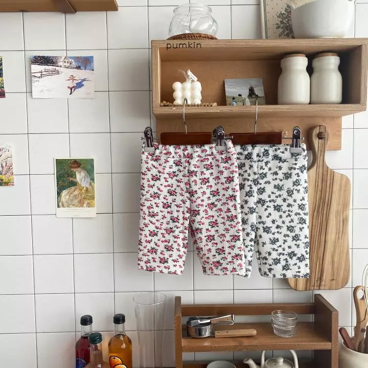 Pumkin - Korean Children Fashion - #Kfashion4kids - Small Flower Bike Shorts - 4