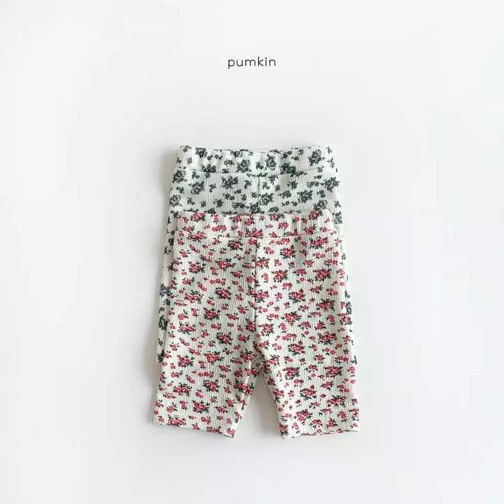 Pumkin - Korean Children Fashion - #todddlerfashion - Small Flower Bike Shorts - 8