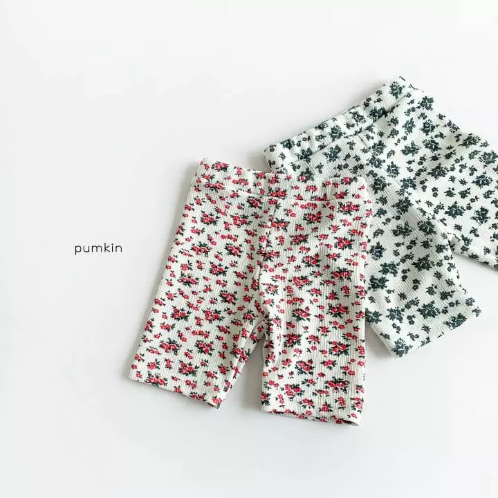 Pumkin - Korean Children Fashion - #toddlerclothing - Small Flower Bike Shorts - 9