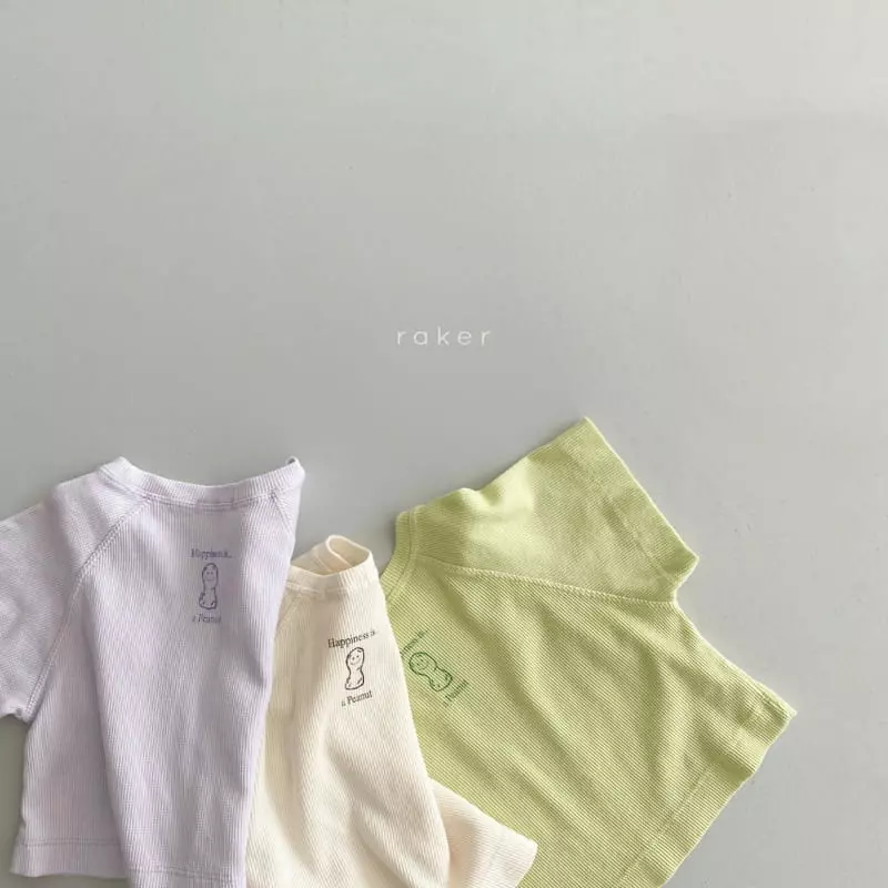 Raker - Korean Children Fashion - #childrensboutique - Peanuts Waffle Top Bottom Set - 3