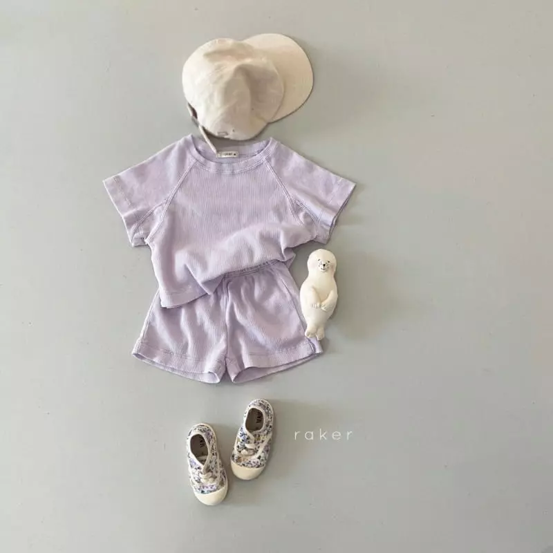 Raker - Korean Children Fashion - #kidsshorts - Peanuts Waffle Top Bottom Set - 7