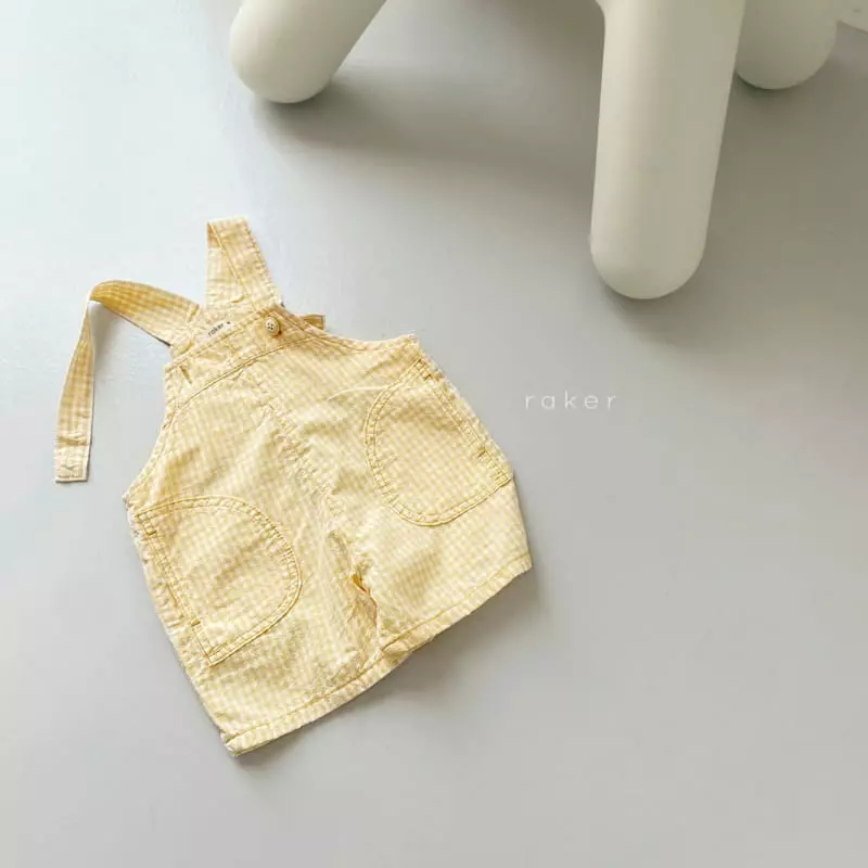 Raker - Korean Children Fashion - #fashionkids - Ggoma Check Overalls - 4