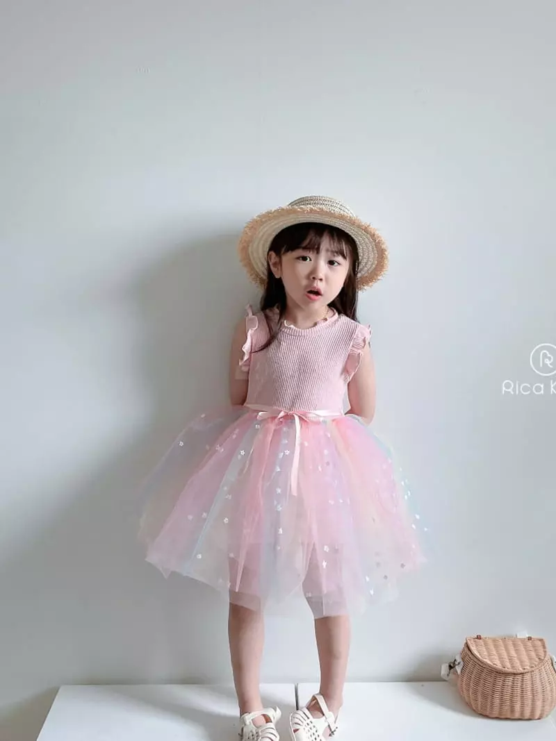 Rica - Korean Children Fashion - #magicofchildhood - Sleeveless Heart Sha One-piece