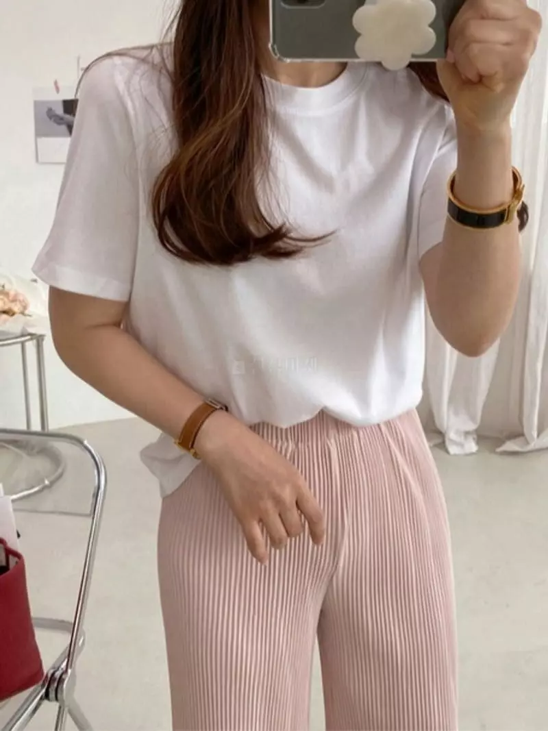 Ripple - Korean Women Fashion - #momslook - New Soft Tee - 6