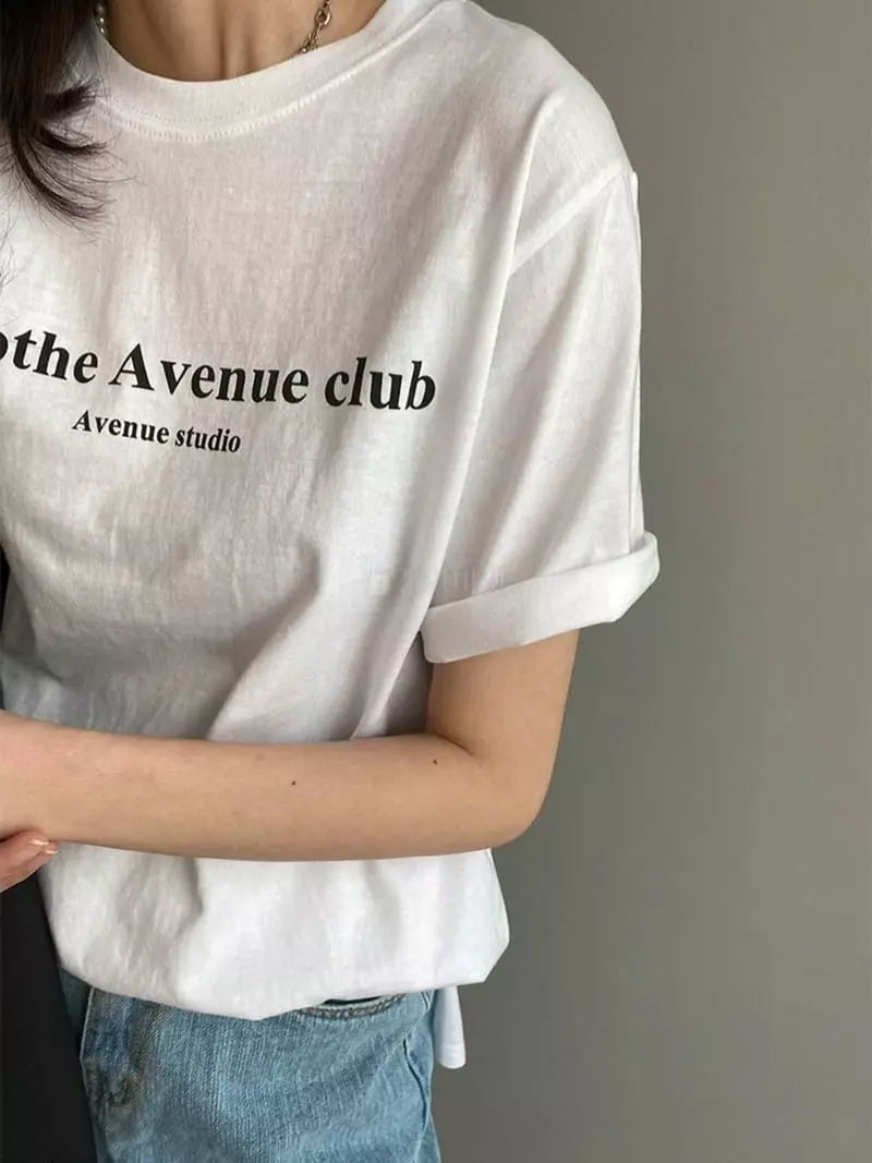 Ripple - Korean Women Fashion - #momslook - Crlub Avenue Tee - 10