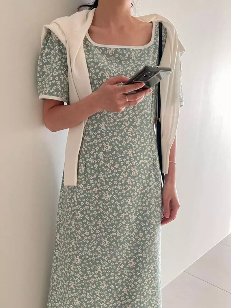 Ripple - Korean Women Fashion - #momslook - Flower One-piece