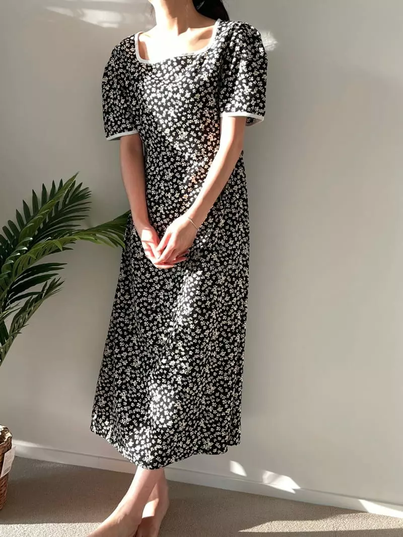 Ripple - Korean Women Fashion - #momslook - Flower One-piece - 7