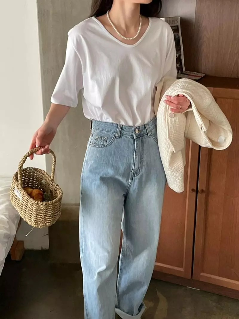Ripple - Korean Women Fashion - #momslook - Dry Silket Tee