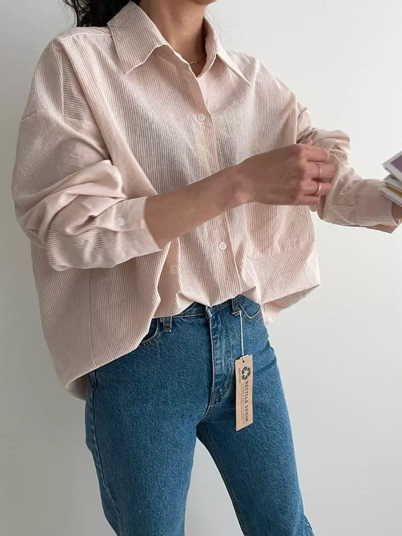 Ripple - Korean Women Fashion - #momslook - Sweet Loose Shirt