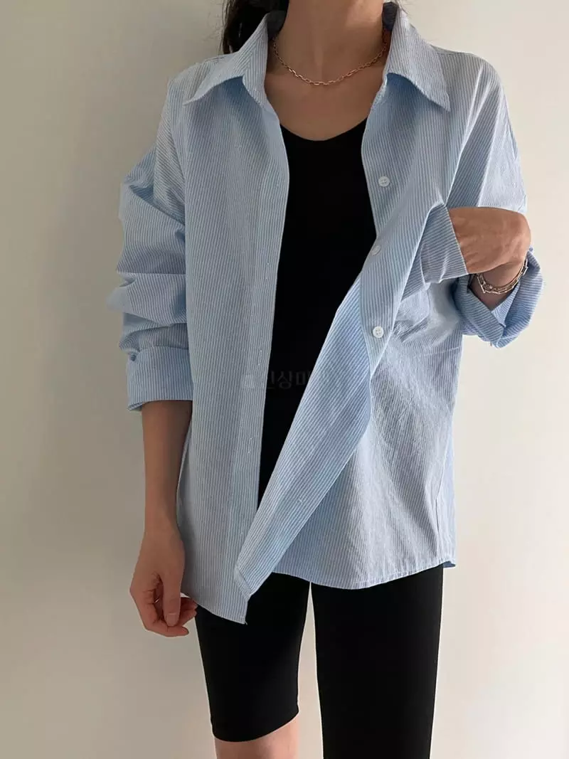 Ripple - Korean Women Fashion - #momslook - Sweet Loose Shirt - 3