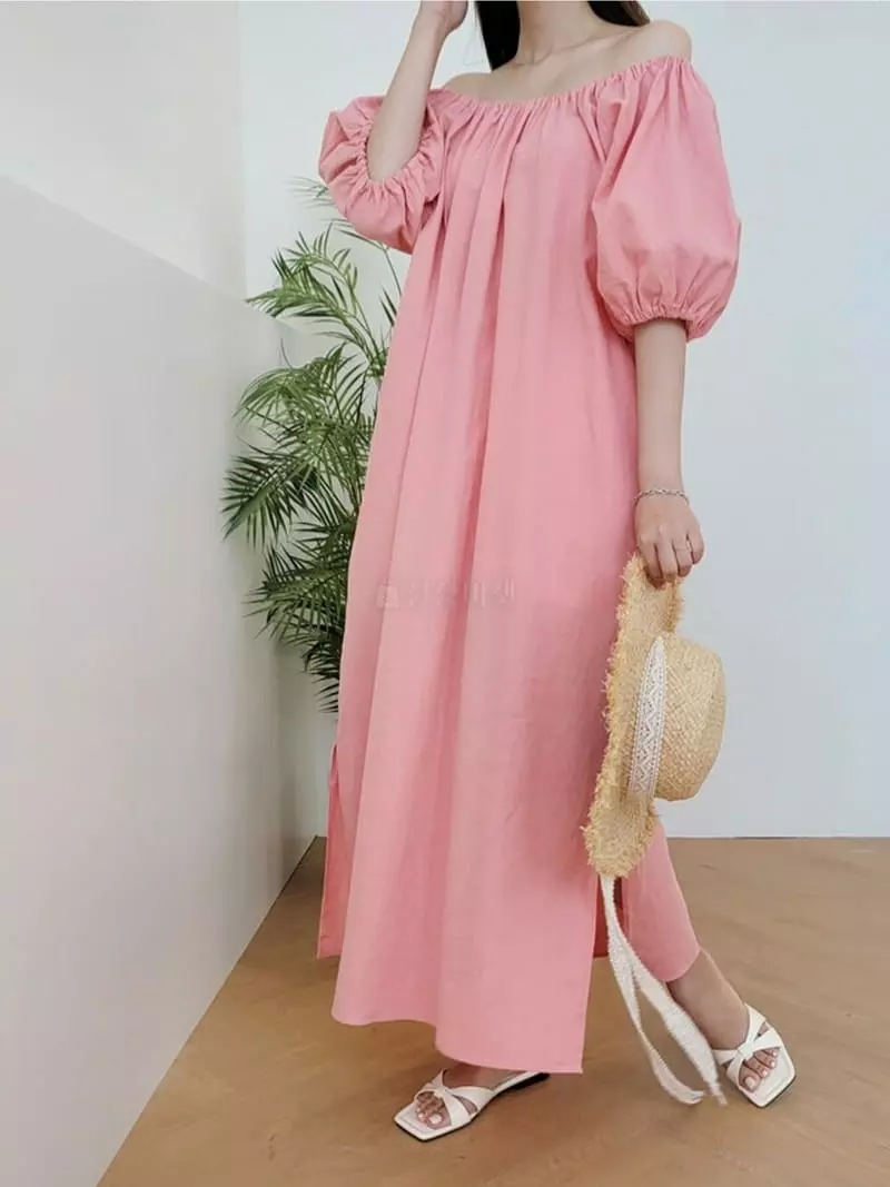 Ripple - Korean Women Fashion - #momslook - Pie Shoulder One-piece - 11
