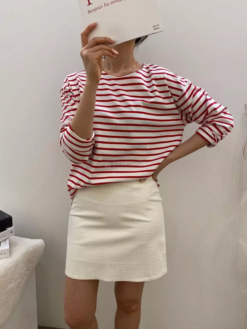 Ripple - Korean Women Fashion - #momslook - Art Stripes Tee - 3