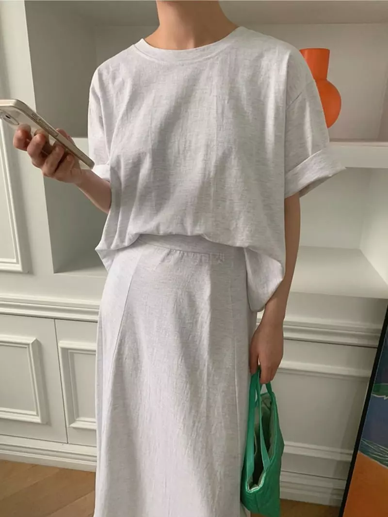 Ripple - Korean Women Fashion - #pursuepretty - Cozy Short Sleeves Bottom Set