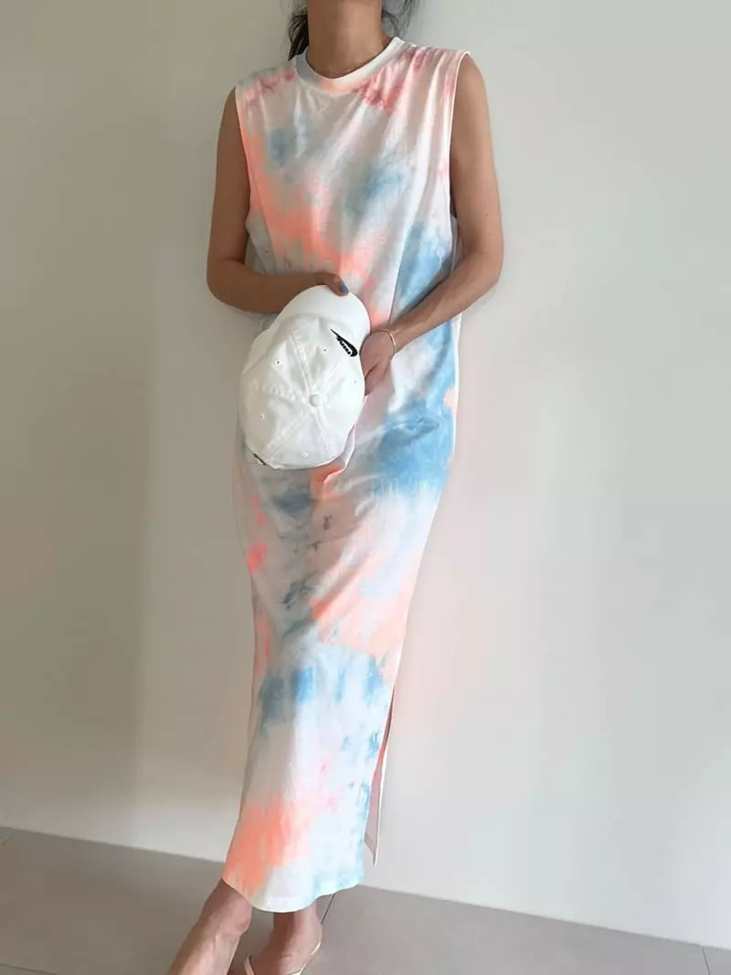 Ripple - Korean Women Fashion - #restrostyle - Beach Sleeveless One-piece - 4