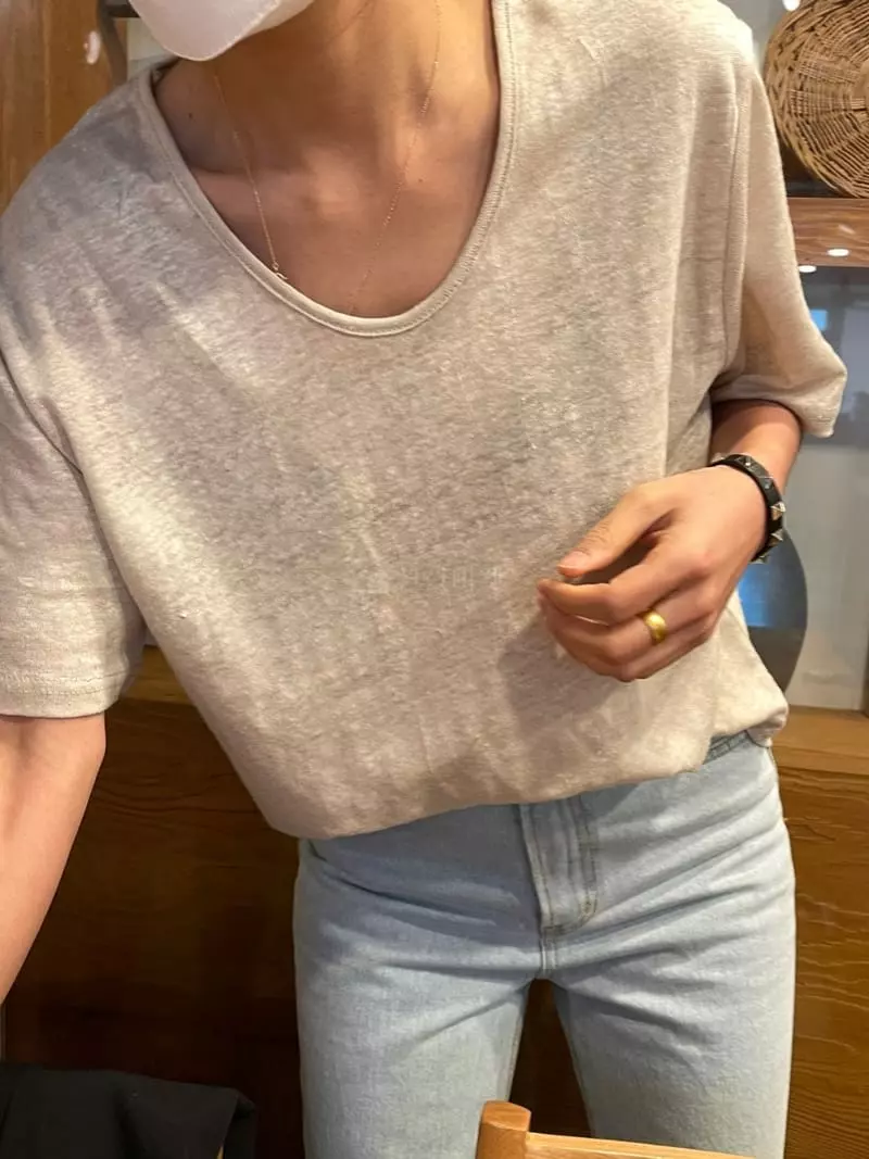 Ripple - Korean Women Fashion - #shopsmall - All Day Linen Tee - 3