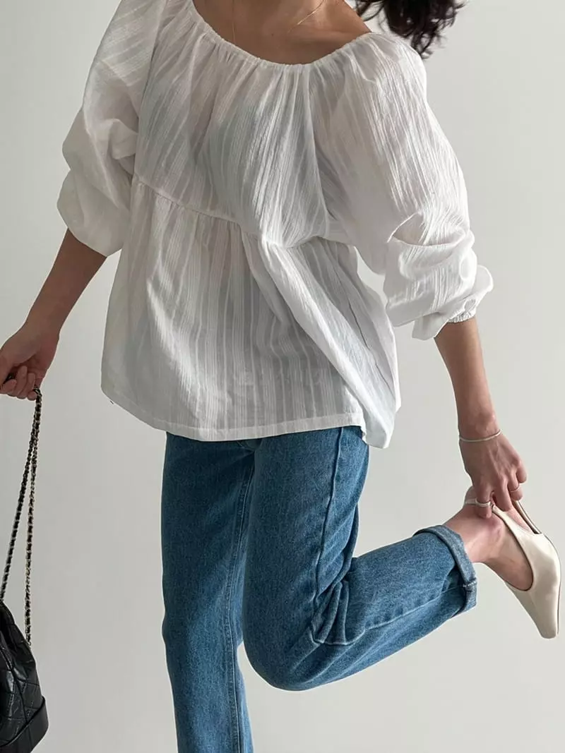 Ripple - Korean Women Fashion - #vintageinspired - Iris Blouse - 2