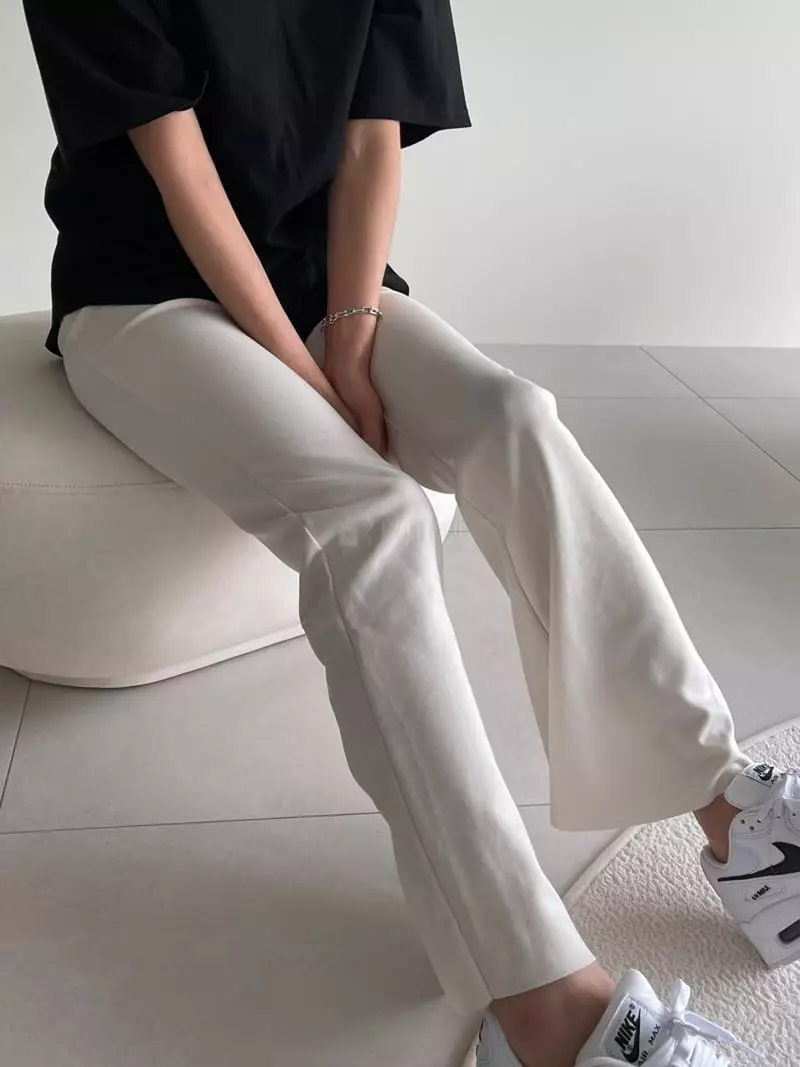 Ripple - Korean Women Fashion - #vintageinspired - Latte Pants - 4