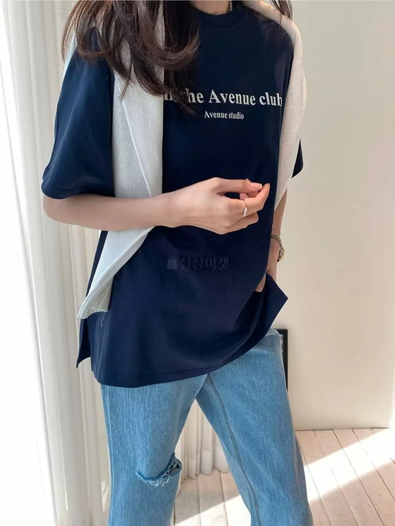 Ripple - Korean Women Fashion - #womensfashion - Crlub Avenue Tee - 11