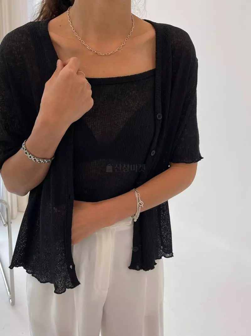 Ripple - Korean Women Fashion - #womensfashion - Soul Linen Cardigan Sleeveless Set